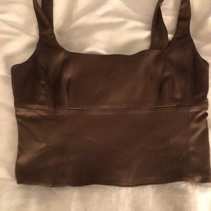 Purple satin bustier top from Aritzia, Size medium.